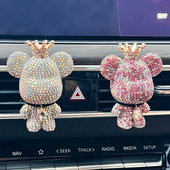 샤이닝베어 차량용 방향제 차방향제 고급 명품 자동차 디퓨져 동물 곰돌이 곰인형 새차 선물 소비르, 레몬라벤더, 1개