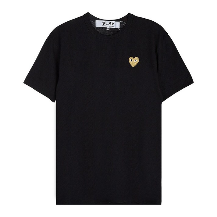 꼼데가르송 라벨루쏘 남성 하트 로고 반팔 티셔츠 AZ P1T216 051 BLACK 꼼데가르송 라벨루쏘 남성 하트 로고 반팔 티셔츠 AZ P1T216 051 BLACK