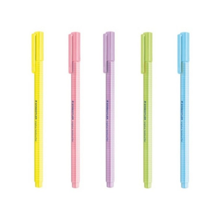 스테들러 형광펜 트리플러스 362C405 파스텔엘로1개,파스텔민트1개,파스텔핑크1개,파스텔라벤더1개,파스텔라임1개