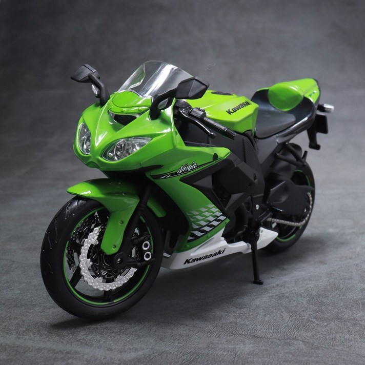 마이스토 112 가와사키 닌자 ZX10R 그린 모형오토바이 다이캐스트 바이크 장난감, 1개 마이스토 112 가와사키 닌자 ZX10R 그린 모형오토바이 다이캐스트 바이크 장난감, 1개