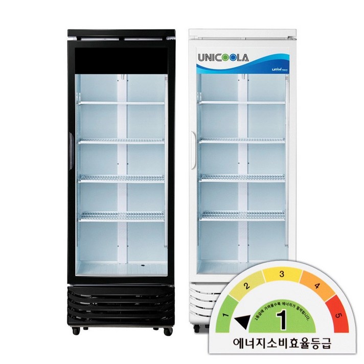 업소용 음료수 술냉장고 UNID465RF 화이트블랙 420L