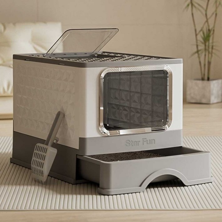 Star Fun고양이후드형화장실대형 항균