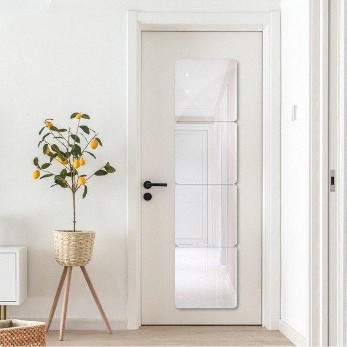 2mm 아크릴 거울 스티커 인테리어 벽 장식 , 직사각형 4 개