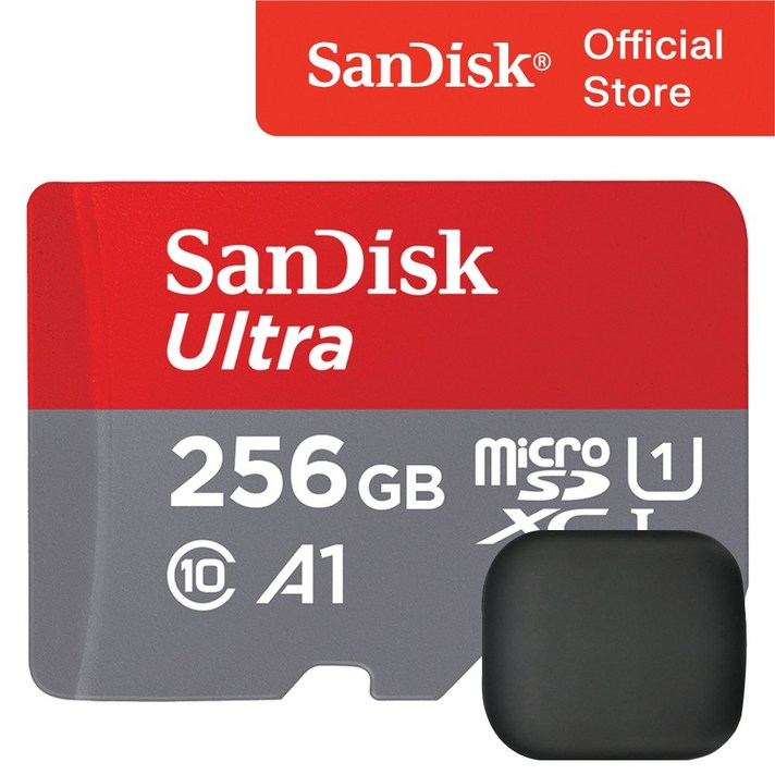 샌디스크 울트라 A1 마이크로 SD 카드 메모리 보관 케이스, 256GB 샌디스크 울트라 A1 마이크로 SD 카드 메모리 보관 케이스, 256GB