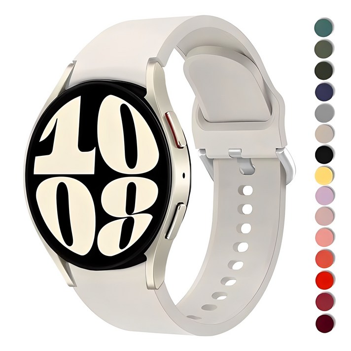 Fegwilde 20mm 갤럭시워치7 40mm 44mm 워치6 클래식 43mm 47mm 워치5골프 45mm 워치4클래식 42mm 46mm 호환 경량 스포츠 밴드 스트랩, 별빛, 1개