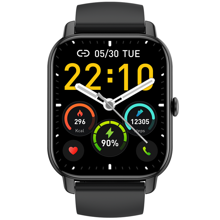 Donerton P66 전화 받기걸기 가능한 블루투스 스마트워치 1.85인치 대형 화면 남녀 통용 손목 시계, 블루투스, 4.699cm, 블랙