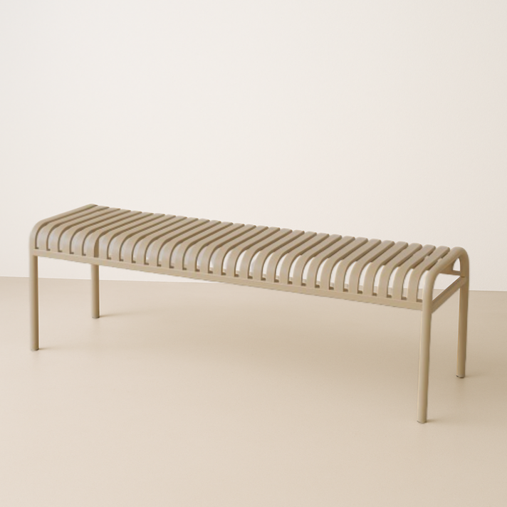 루나 철제 야외 벤치 정원 테라스 공원 카페 벤치 철제, 옐로우