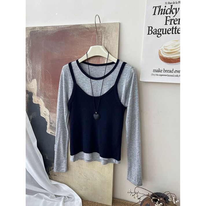 리노브엠배색뷔스티에니트세트 이너니트 울니트 나시세트 나시니트