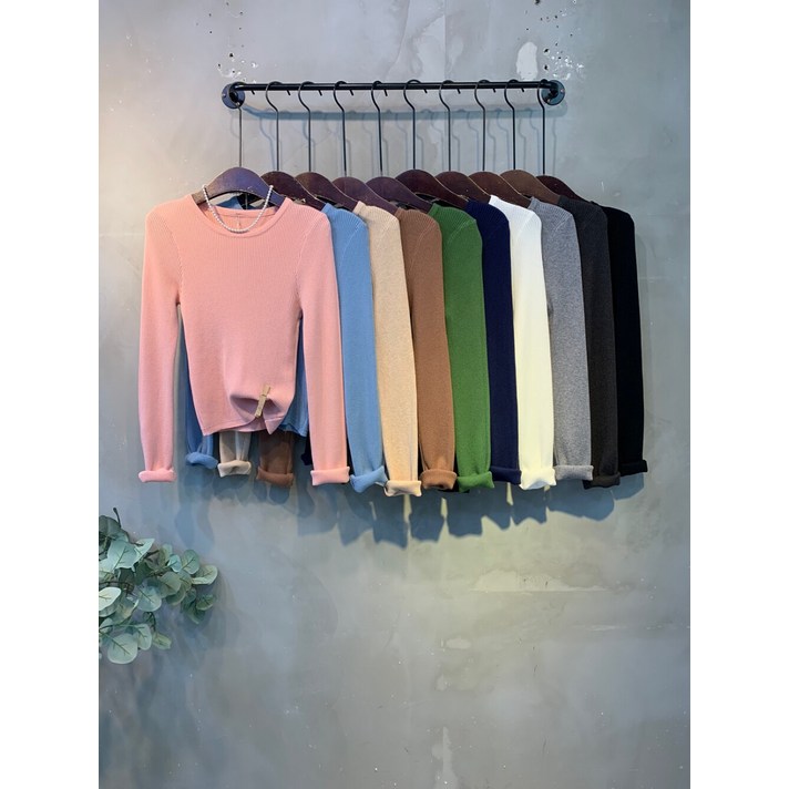 씨샵인더룸 지투 라운드넥 슬림 골지 긴팔 니트 10color