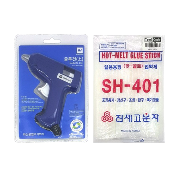 화신 글루건 소형  글루건심 80개 세트, 1세트