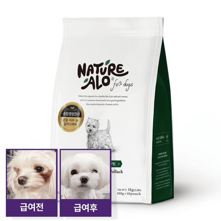 네이처알로 포독 인섹트레시피 강아지 알러지 눈물 사료, 1000g, 곤충, 1개 네이처알로 포독 인섹트레시피 강아지 알러지 눈물 사료, 1000g, 곤충, 1개
