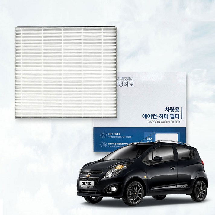 이필드 PM0.3 에어컨필터 쉐보레 올뉴 스파크 13년15년07월 초미세먼지 항균 히터필터 EV 호환, 4개, PM0.3 올뉴 스파크 13년15년07월