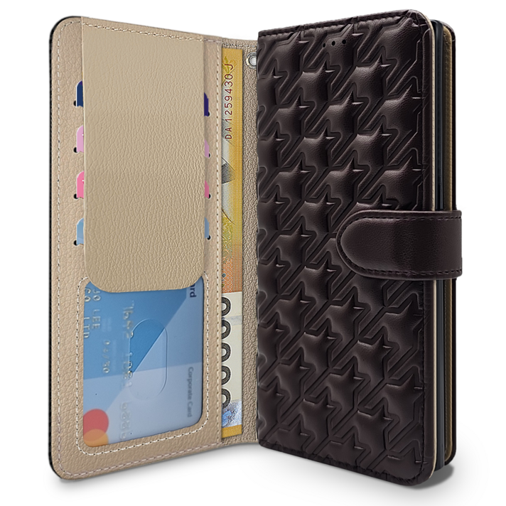 아리움스타 메이폴 퀼팅 가죽 지갑 카드 다이어리 핸드폰 케이스