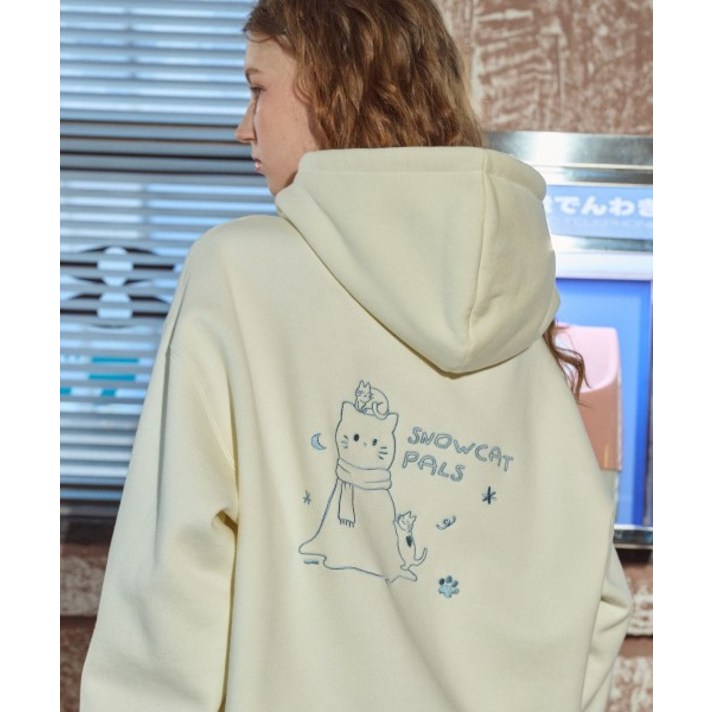 꼼파뇨 CPGN STUDIO 스노우캣 자수 후드티 크림 1183247