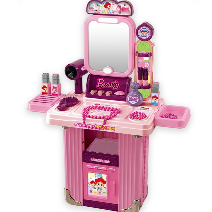 주니토니 동요 노래가 나오는 주니토니 화장놀이 캐리어 장난감, 단일색상, 1개