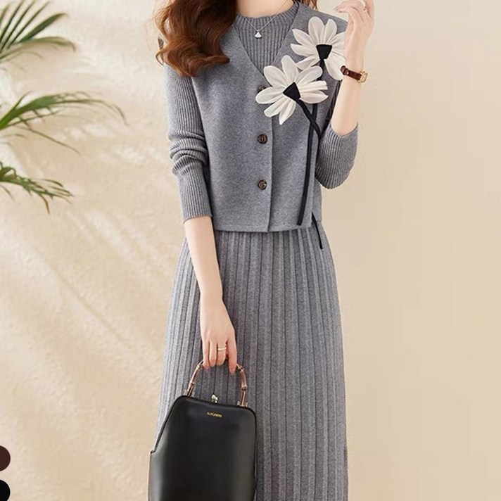 클라셰 와이드플라워베스트원피스베스트SETCB5WOP016C