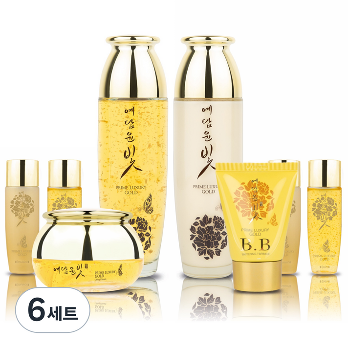 예담윤빛 프라임 럭셔리 골드 여성 기초화장품 4종 세트, 6세트