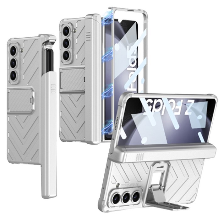 NIOP 갤럭시 펜수납 힌지보호 퍼펙트 실드 전면 강화유리 휴대폰 케이스