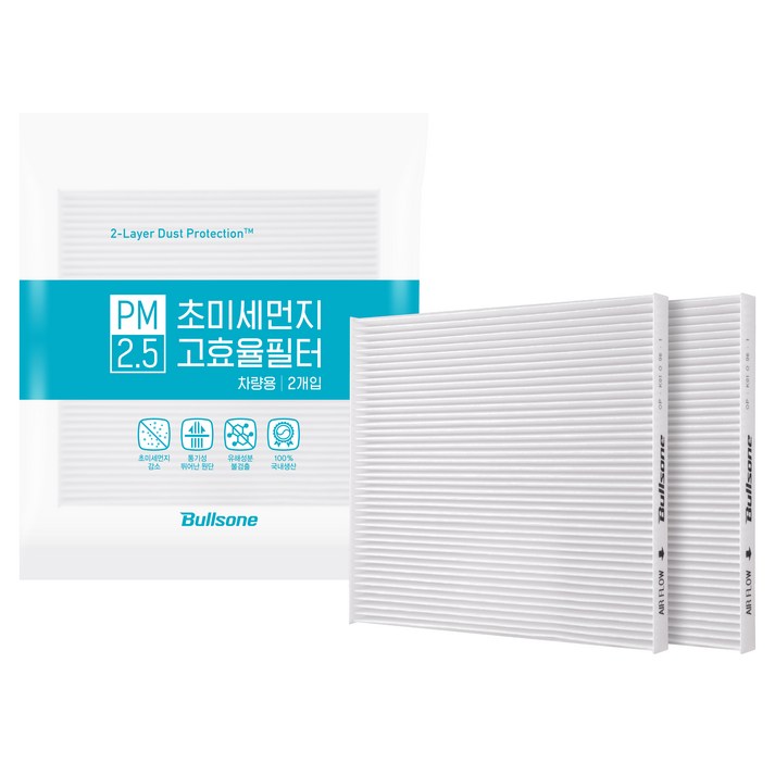 불스원 고효율 에어컨 필터 1호 2p, 1개, 단일상품(1번)