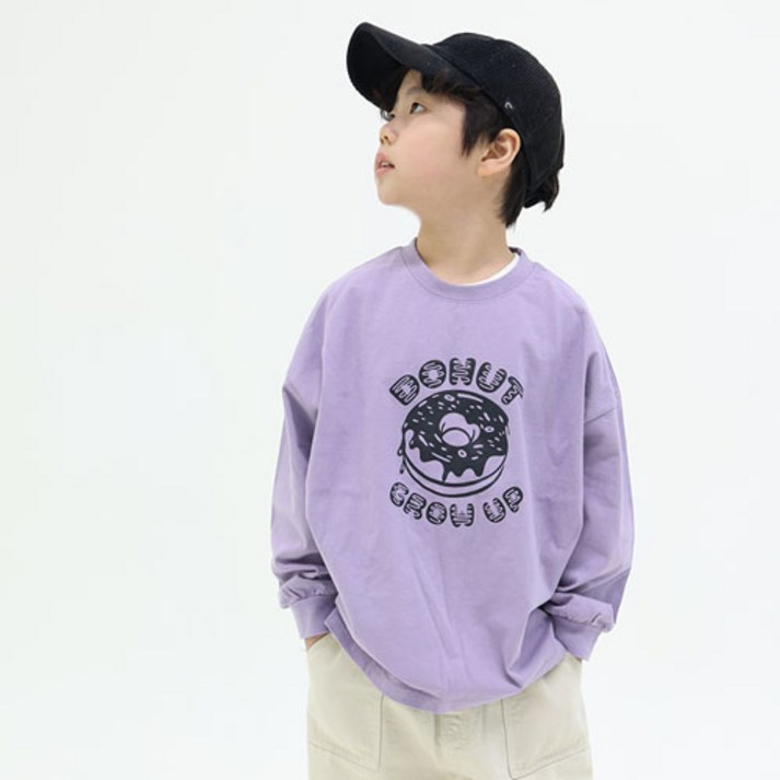 소년마켓 도넛 라운드넥 긴팔 티셔츠
