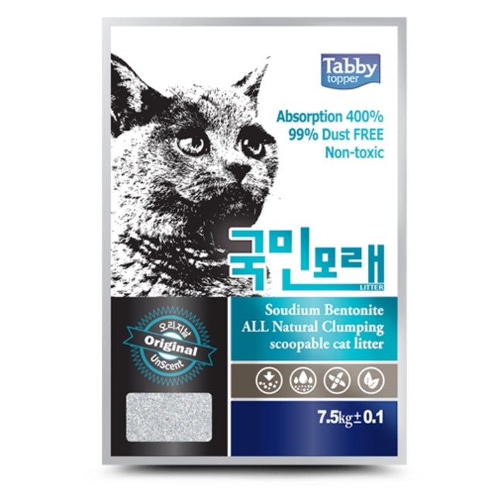 탑퍼태비 국민 모래 오리지날 7.5kg무향