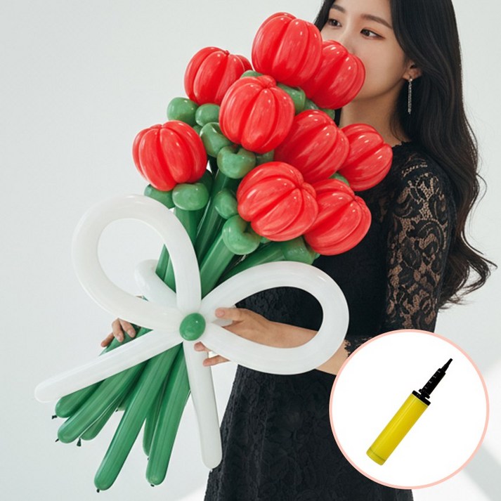 연지마켓 DIY 풍선 꽃다발 만들기 풍선키트 손펌프 세트