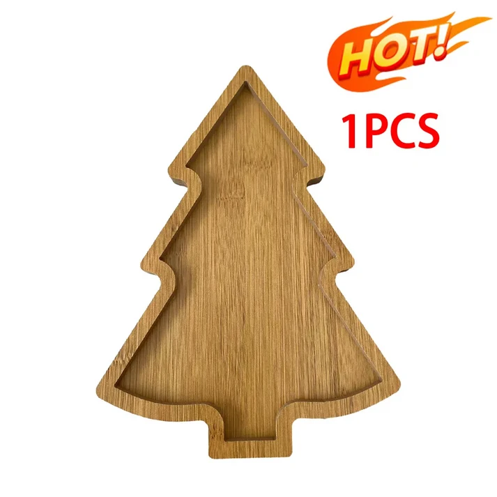 나무 크리스마스 트리 접시 트레이 Charcuterie 레스토랑 디저트 보드 음식 전채 스낵