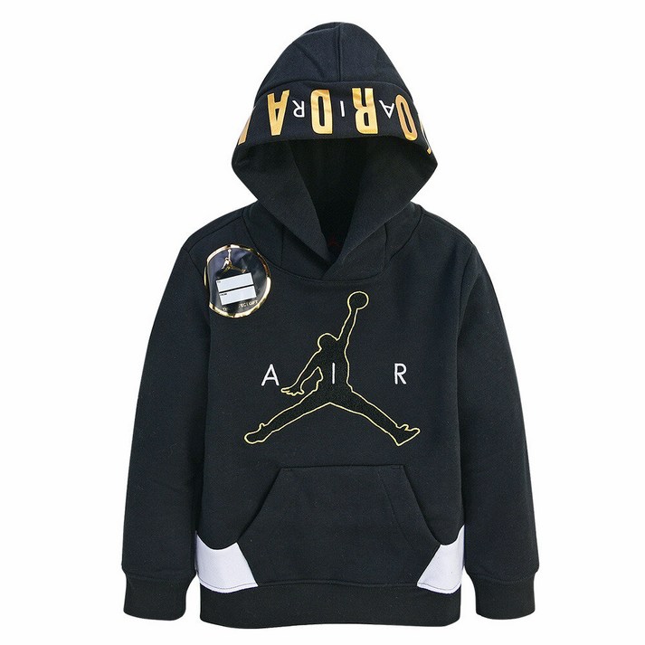 플레이키즈프로 조던 키즈  블랙앤골드 후드티 (주니어)