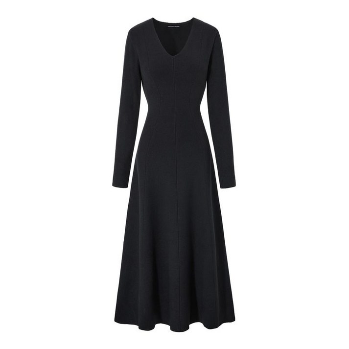 미니멈에브리데이 미니멈 에브리데이 브이넥 절개 슬림핏 라인 니트 원피스 (EB4OW017D)