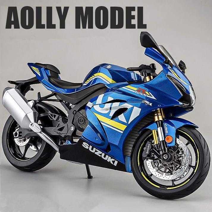 스즈키 GSX1000R 합금 레이싱 오토바이 다이캐스트 스트리트 스포츠 모델 높은 시뮬레이션 가벼운 장난감