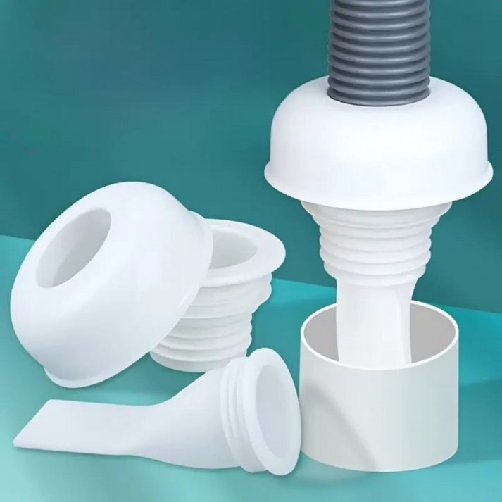 실리콘 하수구 냄새차단 커버 밀폐링 배수관 역류 방지용 배수구 마개 3종 세트