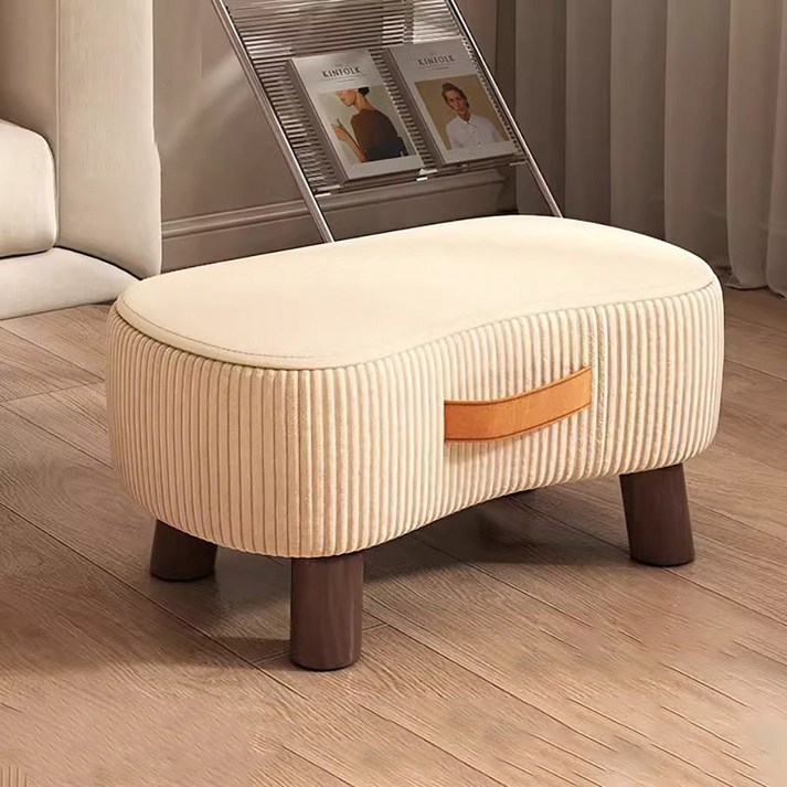 인테리어 받침 미니 의자 로우 스툴, 화이트, 1개