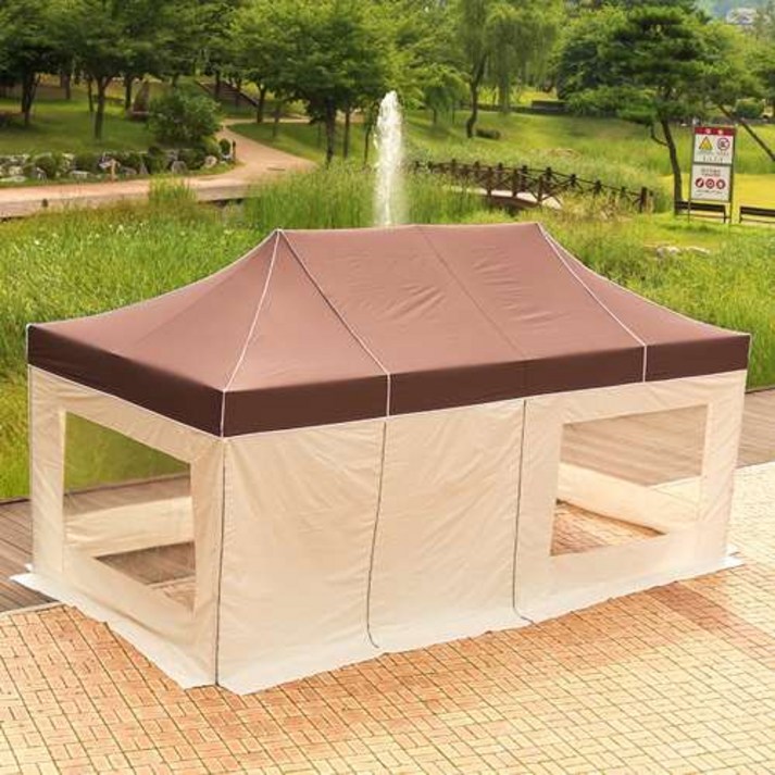 럭시홈 캐노피천막 풀 세트 민자투명  골조지붕커피벽면크림  포장마차 행사용 야외 천막 차박