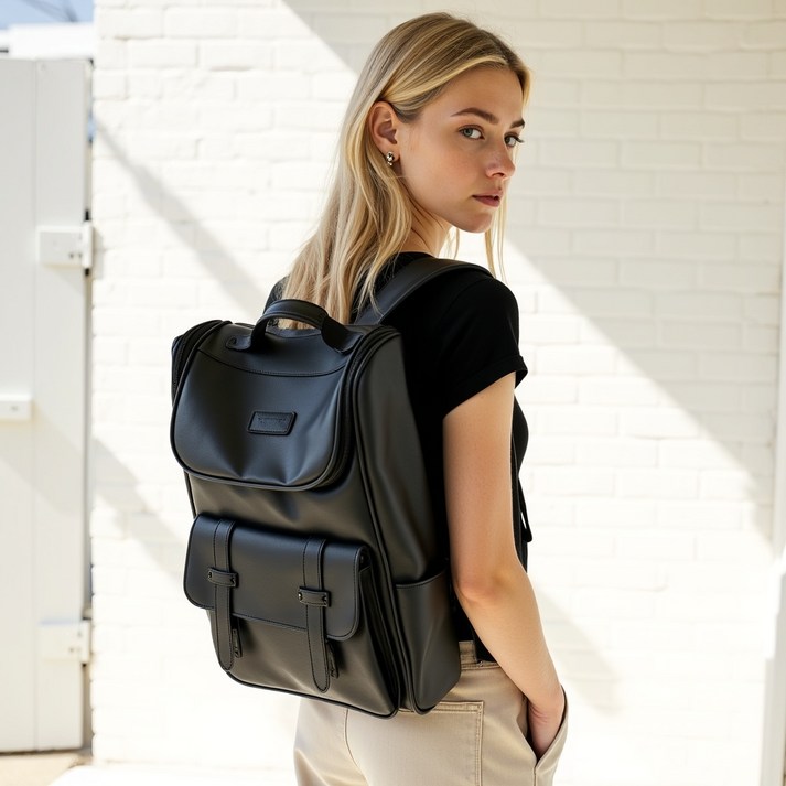 시티슬릭 가죽백팩 남녀공용 16인치 노트북 백팩 여성백팩 데일리