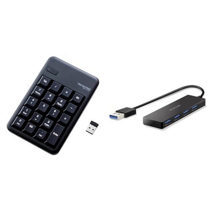 Elecom TK TDM017BK USB 허브 3 0 4포트 천만 중장비 무선