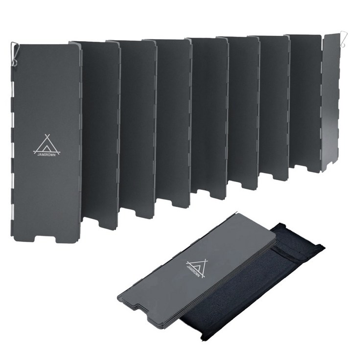 JAMIROWN 자캠 16단 캠핑 가스 버너 바람막이 가림막 가스 홀 25cm 중형, 1개, 스페이스 그레이