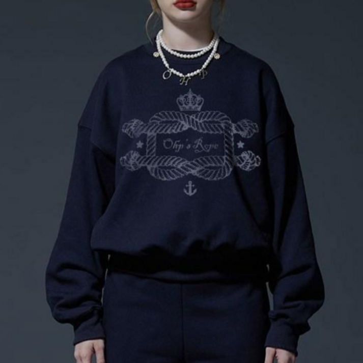 여성 프린팅 가을 겨울 오버핏 맨투맨 티셔츠