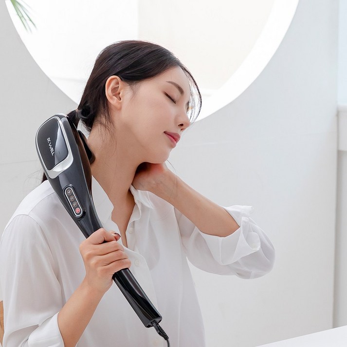 닥터웰 핸드 안마기 6종 교체봉 어깨 허리 복부 전신 마사지기 DR2030 블랙