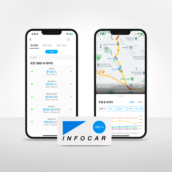 인포카 자동차 스캐너 IO180-IH android, iOS동시호환 OBD2 / ELM327 / 자동차 진단기