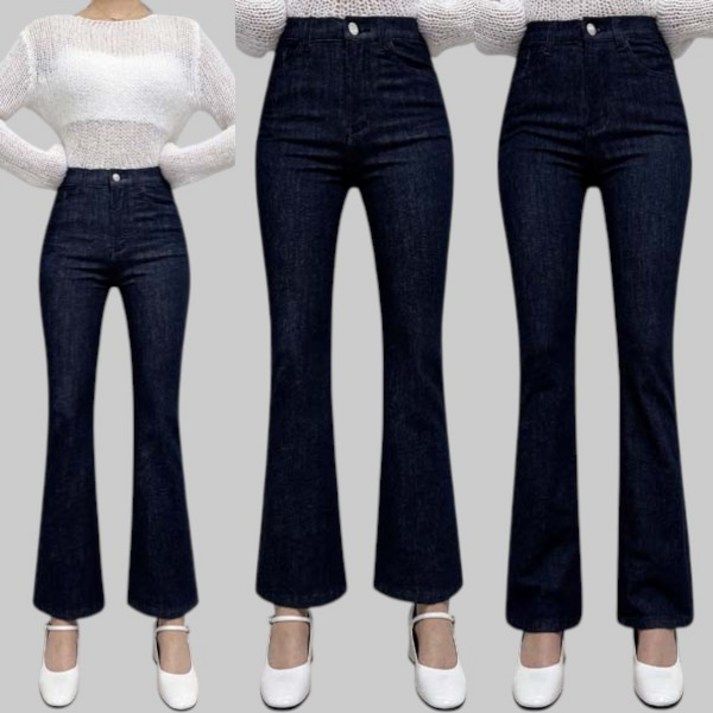 제이엠스타일 [8컬러/숏,롱/S~2XL] 여성 스판 부츠컷 청바지 여자 블랙 검정 나팔 바지 빅사이즈 봄 여름 가을 키작녀 키큰녀