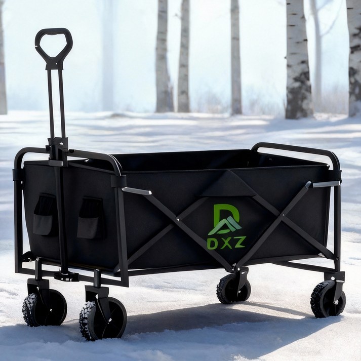 DXZ 다기능 접이식 캠핑웨건, 1개, 블랙