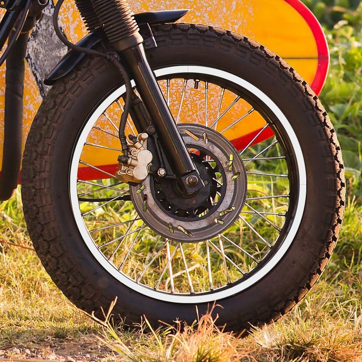 오토바이 자동차 휠스티커 림테이프 휠테이프 10인치 부터 19인치까지, 흰색, 1개