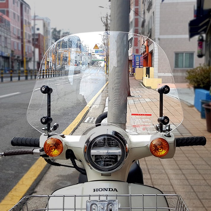 순흥 혼다 슈퍼커브110 2021-2025 튜닝 숏타입 클리어 스모그 윈드스크린, 1개