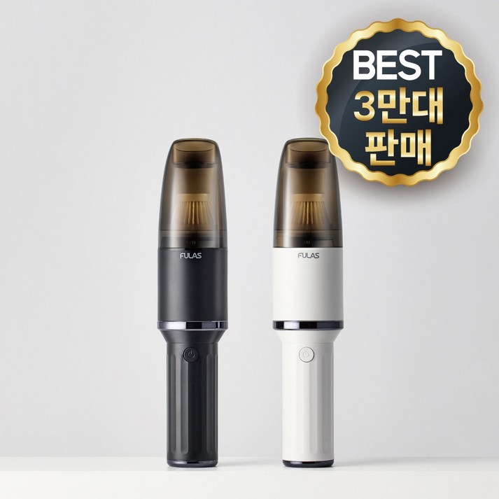 풀라스 무선 차량용 청소기 휴대용 핸디 미니 청소기, FLVC2000, 블랙