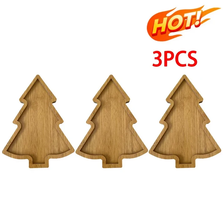 나무 크리스마스 트리 접시 트레이 Charcuterie 레스토랑 디저트 보드 음식 전채 스낵