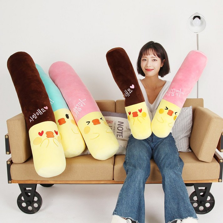 드림에버 대형 빼빼로 인형 롱쿠션 3종 커버분리 110cm 60cm  옵션선택 필수