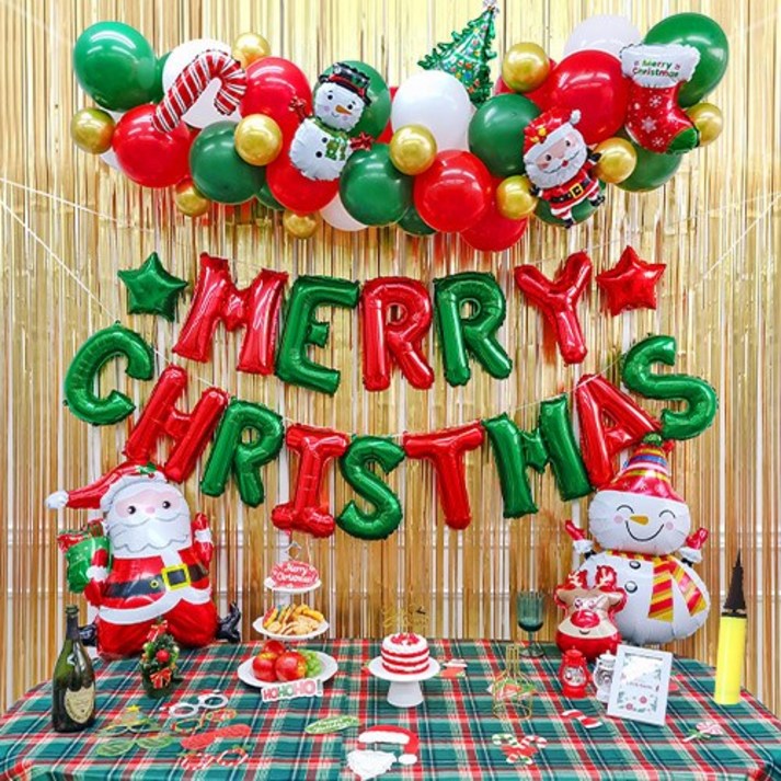 크리스마스 벌룬가랜드 파티 세트, 4. 가랜드 크리스마스 - 레드&그린SET 20221213