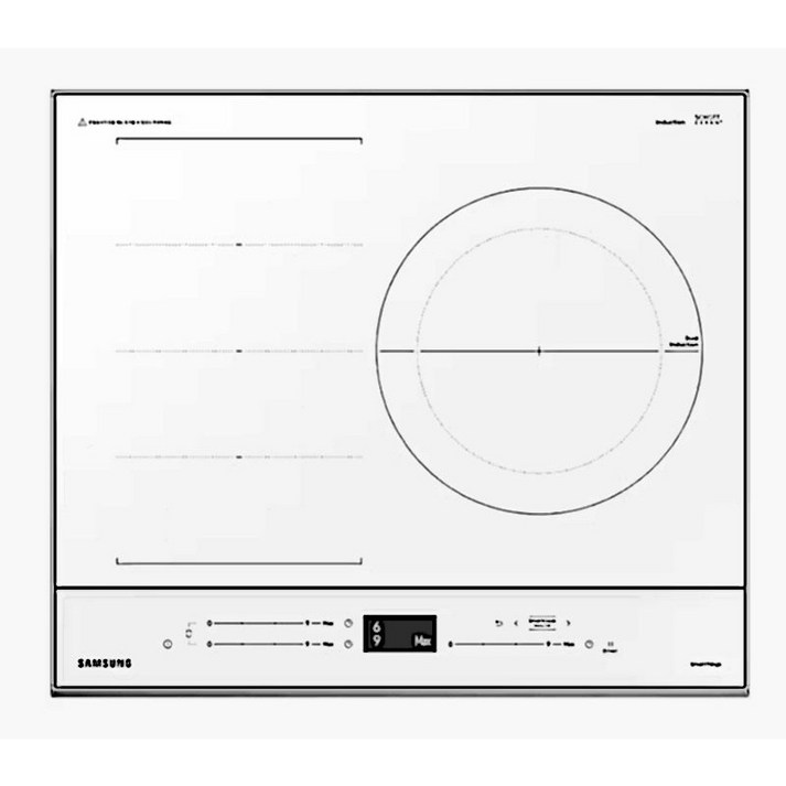 [삼성] 23년형 BESPOKE 인덕션 빌트인 플렉스존 글램화이트 NZ63CB6556XW