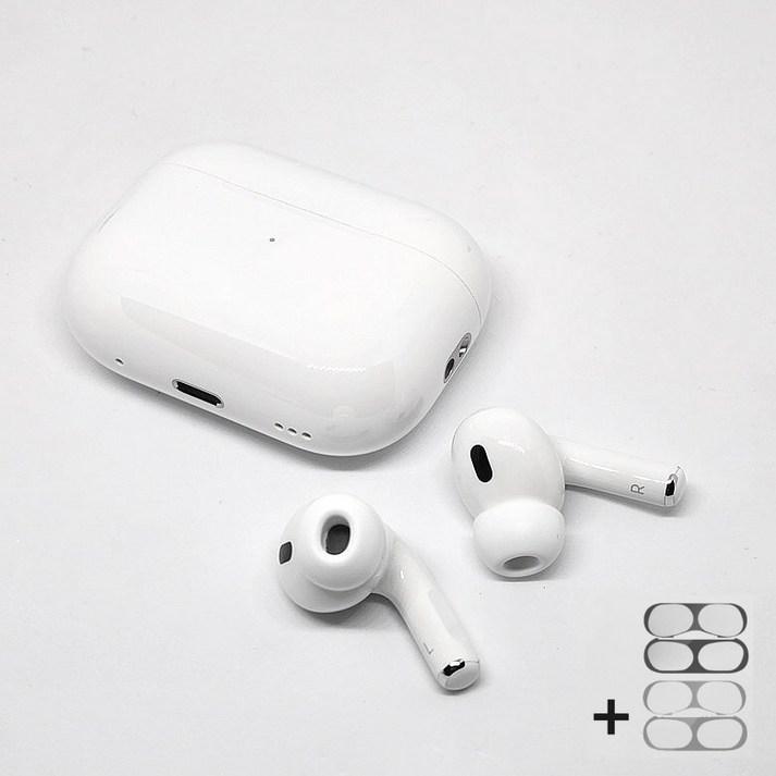 애플 에어팟 프로 2세대 왼쪽 오른쪽 본체 충전기 충전케이스 한쪽 판매 유닛 단품 프로2 (+철가루 스티커 포함)