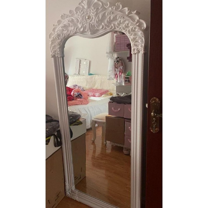 엔틱 전신 거울 물결 전신거울 웨이브미러 현관 스탠드